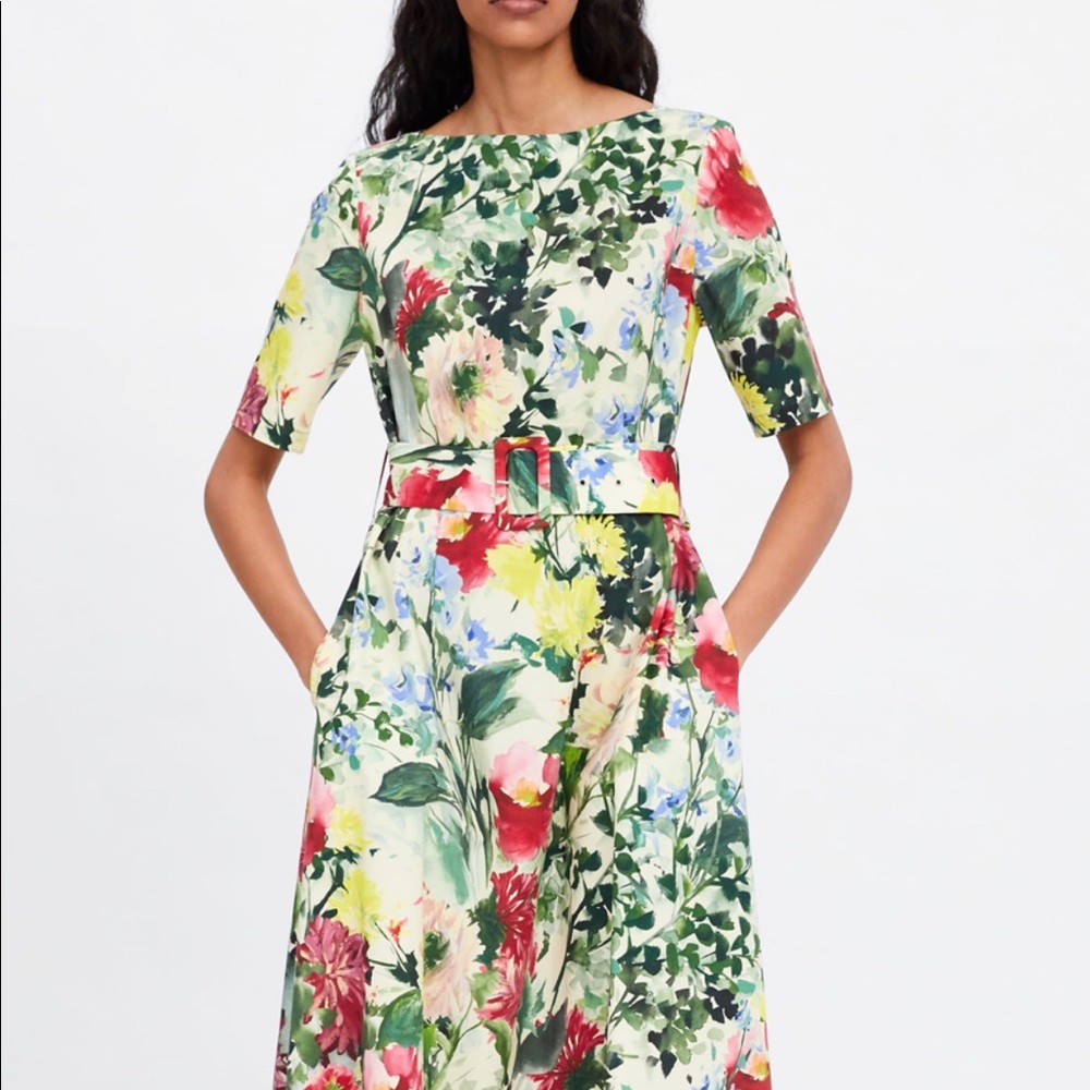 Zara Floral Print Dress